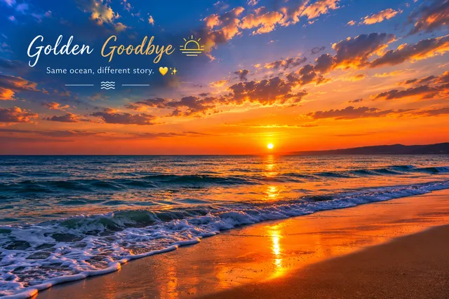 Photo by Zavo Relle: 🌅 Golden Goodbye 🌊✨
Same ocean, different story. 💛🌊