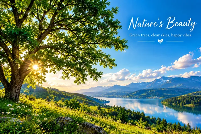 Photo by Zavo Relle: 🌿 Nature's Beauty 🌳☀️
Green trees, clear skies, happy vibes. 💚✨